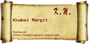 Knabel Margit névjegykártya